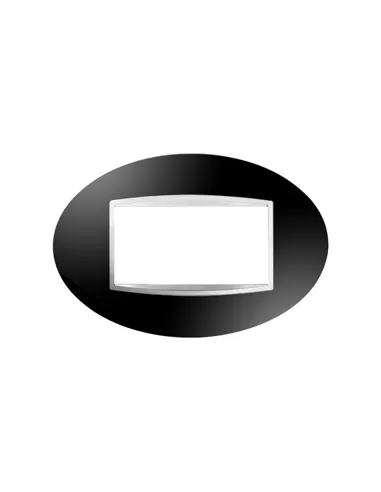 Gewiss plate art 4 places black toner gw16304tn chorus